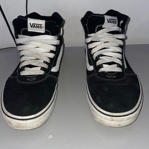 Black and white vans size 12 in mens.I can clean them to my best ability. No box